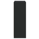 Highboard with Doors Black 68x37x109 cm Engineered Wood - Low Angle