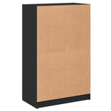 Highboard with Doors Black 68x37x109 cm Engineered Wood