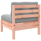 3 Piece Garden Sofa Set with Cushions Solid Wood Douglas Fir - Close-Up Angle