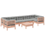 8 Piece Garden Sofa Set with Cushions Solid Wood Douglas Fir