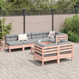 8 Piece Garden Sofa Set with Cushions Solid Wood Douglas Fir