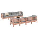 9 Piece Garden Sofa Set with Cushions Solid Wood Douglas Fir