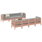 9 Piece Garden Sofa Set with Cushions Solid Wood Douglas Fir