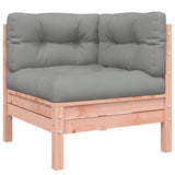 4 Piece Garden Sofa Set with Cushions Solid Wood Douglas Fir - Top-Down View