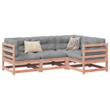 4 Piece Garden Sofa Set with Cushions Solid Wood Douglas Fir