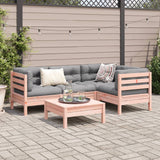 5 Piece Garden Sofa Set with Cushions Solid Wood Douglas Fir
