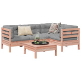 5 Piece Garden Sofa Set with Cushions Solid Wood Douglas Fir