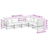 6 Piece Garden Sofa Set with Cushions Solid Wood Douglas Fir