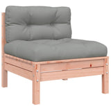 8 Piece Garden Sofa Set with Cushions Solid Wood Douglas Fir - 45-Degree Angle