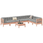 8 Piece Garden Sofa Set with Cushions Solid Wood Douglas Fir