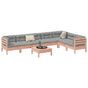 8 Piece Garden Sofa Set with Cushions Solid Wood Douglas Fir