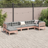 7 Piece Garden Sofa Set with Cushions Solid Wood Douglas Fir - Side View