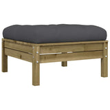 8 Piece Garden Sofa Set with Cushions Impregnated Wood Pine - Rear View