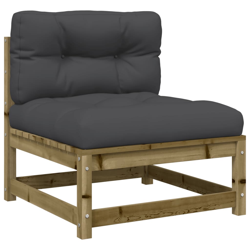 6 Piece Garden Sofa Set with Cushions Impregnated Wood?Pine