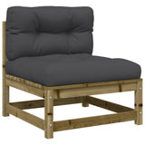 6 Piece Garden Sofa Set with Cushions Impregnated Wood?Pine