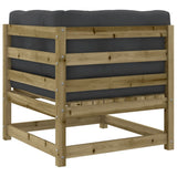 6 Piece Garden Sofa Set with Cushions Impregnated Wood?Pine