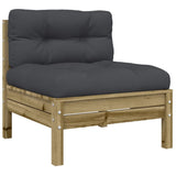 6 Piece Garden Sofa Set with Cushions Impregnated Wood?Pine