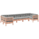 7 Piece Garden Sofa Set with Cushions Solid Wood?Douglas Fir