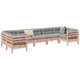 7 Piece Garden Sofa Set with Cushions Solid Wood?Douglas Fir