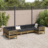 7 Piece Garden Sofa Set with Cushions Impregnated Wood?Pine