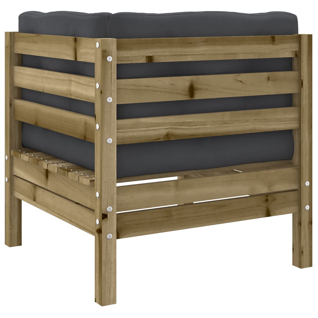 7 Piece Garden Sofa Set with Cushions Impregnated Wood?Pine