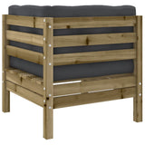 7 Piece Garden Sofa Set with Cushions Impregnated Wood?Pine