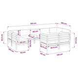 9 Piece Garden Sofa Set with Cushions Impregnated Wood Pine