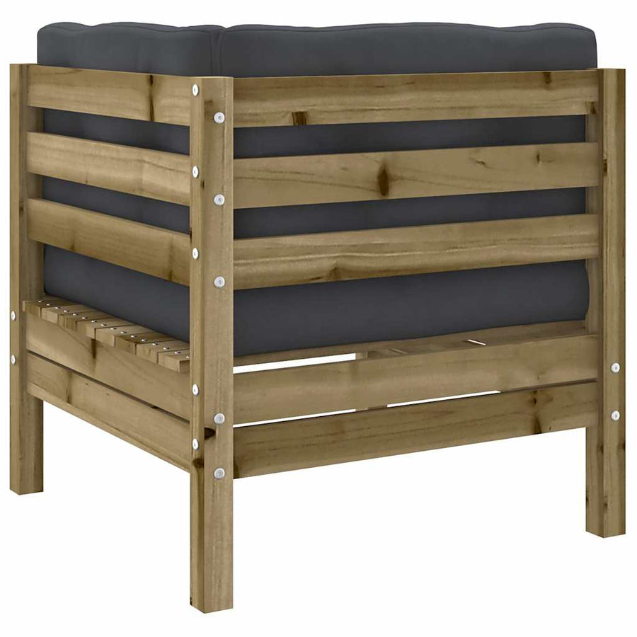 11 Piece Garden Sofa Set with Cushions Impregnated Wood Pine