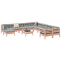 12 Piece Garden Sofa Set with Cushions Solid Wood Douglas Fir