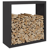 Firewood Rack Black 100x40x100 cm Steel - Side View