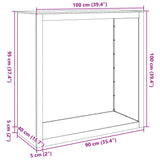 Firewood Rack Black 100x40x100 cm Steel