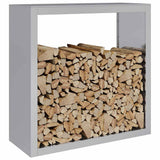 Firewood Rack 100x40x100 cm Galvanised Steel - Side View