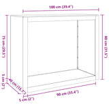 Firewood Rack Black 100x40x80 cm Steel - Extra Image