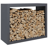Firewood Rack Anthracite 100x40x80 cm Steel - Side View