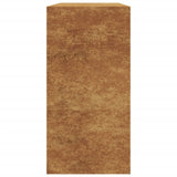 Firewood Rack 100x40x80 cm Weathering Steel - Rear View