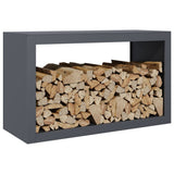 Firewood Rack Anthracite 100x40x60 cm Steel - Side View