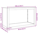 Firewood Rack Anthracite 100x40x60 cm Steel - Extra Image