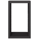 Firewood Rack Black 60x40x100 cm Steel - Top-Down View