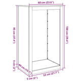 Firewood Rack Black 60x40x100 cm Steel
