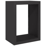 Firewood Rack Black 60x40x80 cm Steel - Front View
