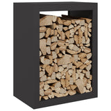 Firewood Rack Black 60x40x80 cm Steel