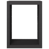 Firewood Rack Black 60x40x80 cm Steel