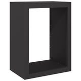 Firewood Rack Black 60x40x80 cm Steel - Rear View