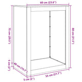 Firewood Rack Black 60x40x80 cm Steel - Extra Image