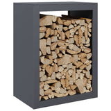 Firewood Rack Anthracite 60x40x80 cm Steel - Side View