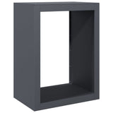 Firewood Rack Anthracite 60x40x80 cm Steel - Rear View