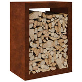 Firewood Rack 60x40x80 cm Weathering Steel
