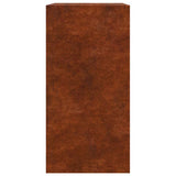 Firewood Rack 60x40x80 cm Weathering Steel - Rear View