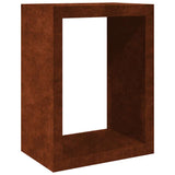 Firewood Rack 60x40x80 cm Weathering Steel - Close-Up Angle