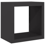 Firewood Rack Black 60x40x60 cm Steel - Front View